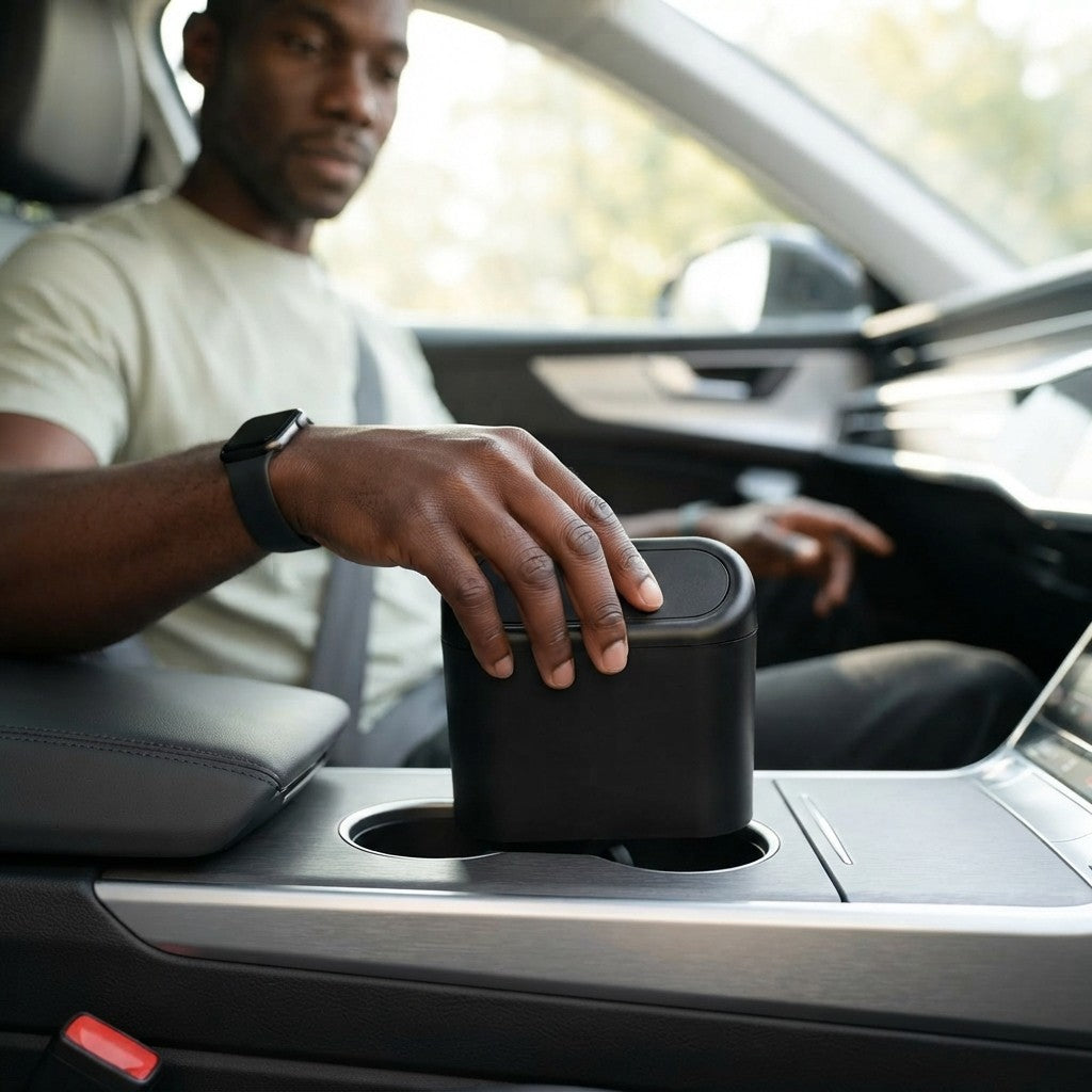 Leak-Proof Mini Car Trash Can